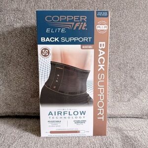 NWT Copper Fit Elite adjustable back support brace